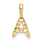 14k 1/8 carat Lab Grown Diamond VS/SI+ G+ Complete Letter A Initial Pendant - Image 3