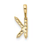 14k 1/8 carat Lab Grown Diamond VS/SI+ G+ Complete Letter K Initial Pendant - Image 3