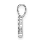 14k White Gold 1/6 carat Lab Grown Diamond VS/SI+ G+ Complete Letter Q Initial Pendant - Image 2