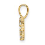 14k 1/6 carat Lab Grown Diamond VS/SI+ G+ Complete Letter Q Initial Pendant - Image 2