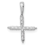 14k White Gold 1/8 carat Lab Grown Diamond VS/SI+ G+ Complete Letter X Initial Pendant - Image 3