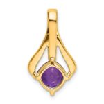 14k 7mm Cushion Amethyst and Diamond Pendant Fits up to 4mm Fancy Omega Only - Image 4