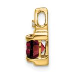 14k 6mm Cushion Garnet and Diamond Chain Slide - Image 2