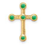 14k Emerald Cross Chain Slide