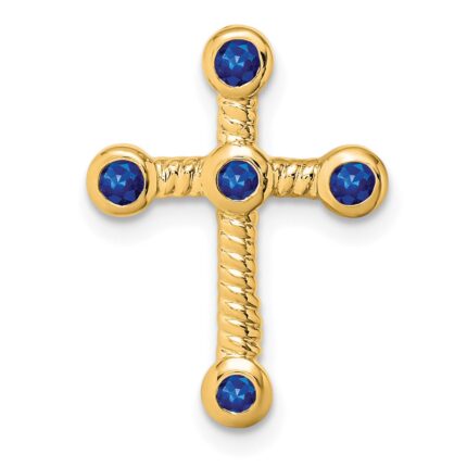 10k Sapphire Cross Chain Slide