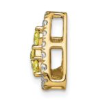 14k 1/2 carat Lab Grown Diamond VS/SI+ G+ and Lab Created Yellow Sapphire Triangle Complete Chain Slide Pendant - Image 2