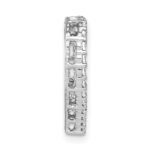 14k White Gold 1/2 carat Lab Grown Diamond VS/SI+ G+ Complete Heart Chain Slide Pendant - Image 2