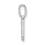 14K White Gold Diamond Letter F Initial Pendant - Image 2