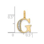 14k Diamond Letter G Initial Pendant - Image 4