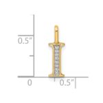 14k Diamond Letter I Initial Pendant - Image 4