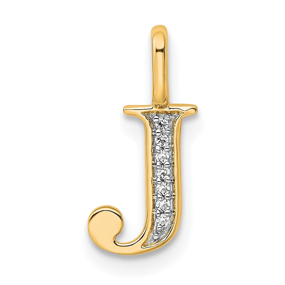PM8365J-003-1YA.jpg 10K Diamond Letter J Initial Pendant - Image 1
