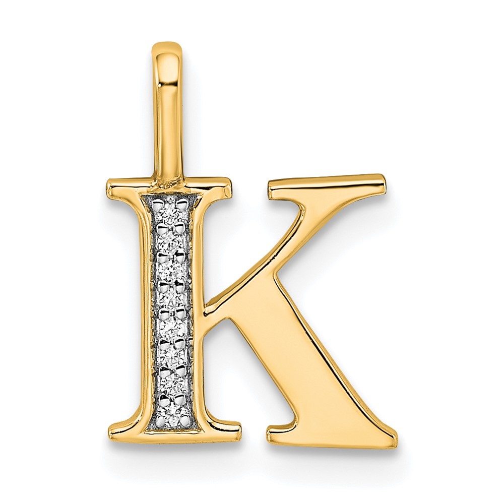 PM8365K-003-YA.jpg 14k Diamond Letter K Initial Pendant - Image 1