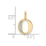 10K Diamond Letter O Initial Pendant - Image 4