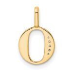 14k Diamond Letter O Initial Pendant - Image 3