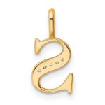 14k Diamond Letter S Initial Pendant - Image 3