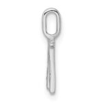 14K White Gold Diamond Letter W Initial Pendant - Image 2