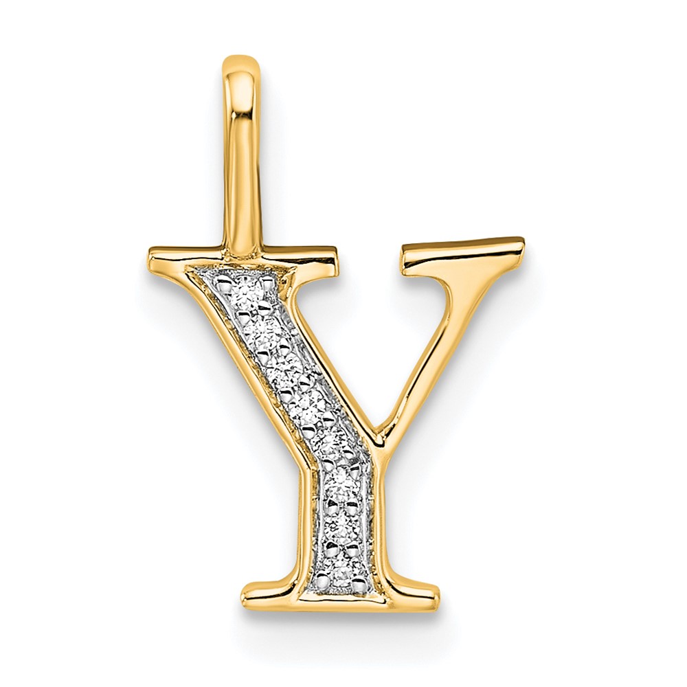 PM8365Y-004-YA.jpg 14k Diamond Letter Y Initial Pendant - Image 1