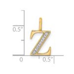 10K Diamond Letter Z Initial Pendant - Image 4