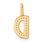14K  Gold Diamond Letter D Initial Pendant - Image 3