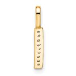 14K Yellow Gold Diamond Letter I Initial Pendant - Image 3