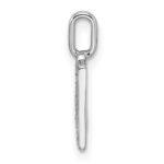 14K White Gold Diamond Letter M Initial Pendant - Image 2