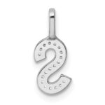 14K White Gold Diamond Letter S Initial Pendant - Image 3