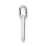 14K White Gold Diamond Letter W Initial Pendant - Image 2