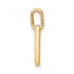 14K  Gold Diamond Letter W Initial Pendant - Image 2