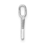 14K White Gold Diamond Letter X Initial Pendant - Image 2