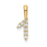 14K Diamond Number 1 Pendant