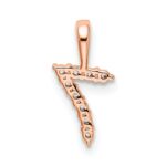 14k Rose Gold Diamond Number 7 Pendant - Image 4