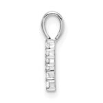 14k White Gold Diamond Number 7 Pendant - Image 2