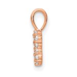 14k Rose Gold Diamond Number 8 Pendant - Image 2