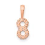 14k Rose Gold Diamond Number 8 Pendant - Image 4
