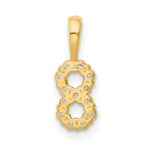 14K Diamond Number 8 Pendant - Image 4