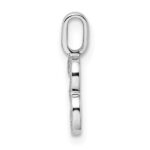 14k White Gold Diamond Number 3 Pendant - Image 2