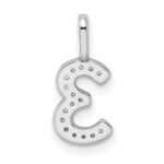 14k White Gold Diamond Number 3 Pendant - Image 4