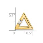 14k Polished 1/8 carat Diamond Triangle Chain Slide - Image 4