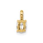 14k 1/3 carat Lab Grown Diamond VS/SI+ G+ Complete Oval Solitaire Pendant - Image 3