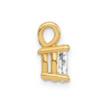 14k 1/2 carat Lab Grown Diamond VS/SI+ G+ Complete Oval Solitaire Pendant - Image 2