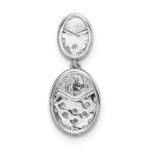 14k White Gold 1/5 carat Lab Grown Diamond VS/SI+ G+ Dangle Chain Slide Pendant - Image 3