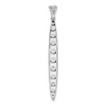 14k White Gold 1 carat Lab Grown Diamond VS/SI+ G+ Fashion Bar Pendant - Image 3