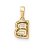 14K  Diamond Letter B Initial with Bail Pendant - Image 3