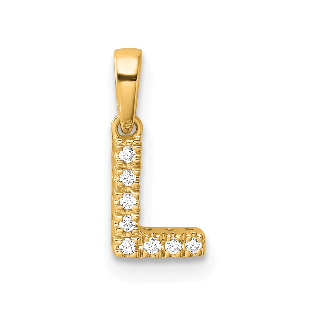 PM9797L-004-1YA.jpg 10K Diamond Letter L Initial with Bail Pendant - Image 1