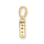 14K  Diamond Letter R Initial with Bail Pendant - Image 2