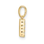 14K  Diamond Letter W Initial with Bail Pendant - Image 2