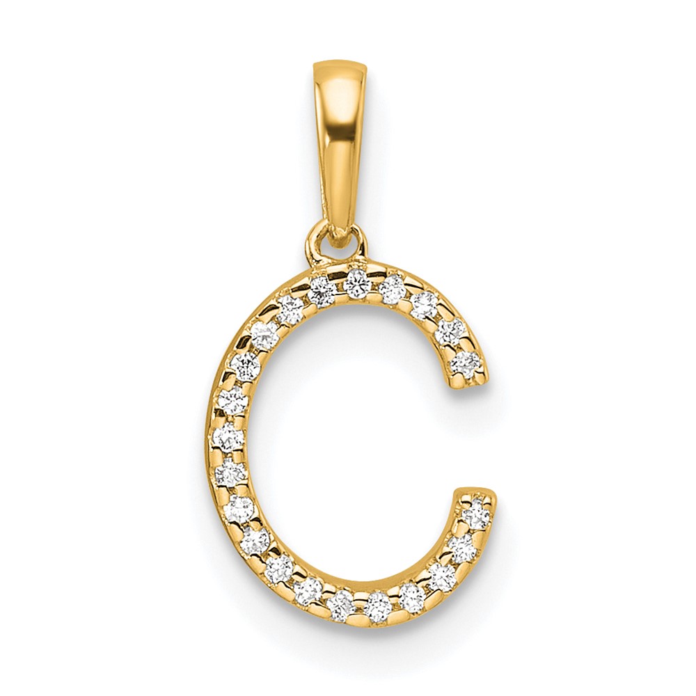 PM9798C-007-1YA.jpg 10K Diamond Letter C Initial Pendant - Image 1