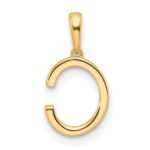 14K Diamond Letter C Initial Pendant - Image 3