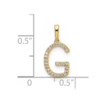 14K Diamond Letter G Initial Pendant - Image 4