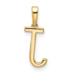 14K Diamond Letter J Initial Pendant - Image 3